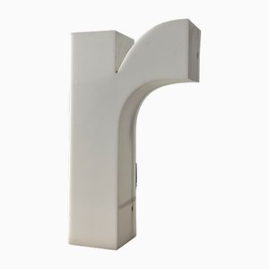 Illuminated Letter R from Vintage White Sign, 1970s