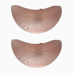 Pink Murano Glass Duna Sconces, 1970s, Set of 2