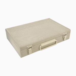 Vintage Italian Briefcase in Perforated Sheet Metal, 1980s