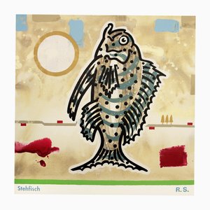 Ralf Schmidt, Stehfisch, 2014, Acrilico e tela