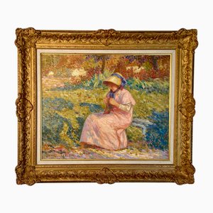 Daniel Tixier, 1890er, Öl auf Leinwand & Kiefer