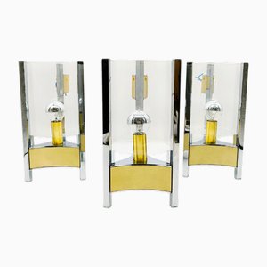 Hurricane Wall Lights by Gaetano Sciolari, 1960s, Set of 3