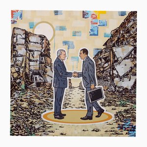 Ralf Schmidt, Gentlemen Agreement, 2000s, Oil on Canvas & Acrylic