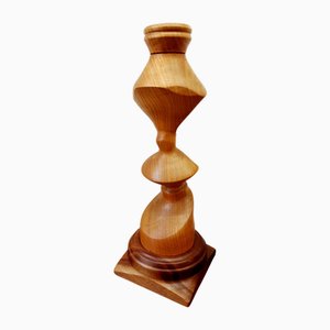 Candelabro totem escandinavo de madera, 1997