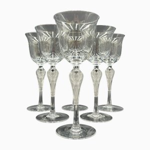 French Wine Glasses from Lalique and Fabergé, 1960s, Set of 6