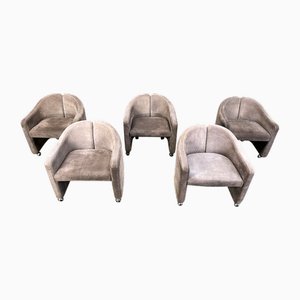 PS142 Easy Chairs attributed to Eugenio Gerli for Tecno, 1970s, Set of 5