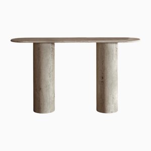 Maya Three-Piece Travertine Console Table by Stonemarble