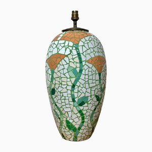 Französische Lampe aus Keramik und Messing