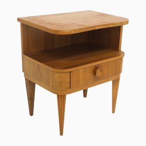 Modern Elm Bedside Table, Sweden, 1940s