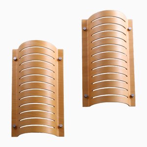 Lámparas de pared de contrachapado de Ikea, años 90. Juego de 2