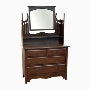 Antique English Dressing Table with Mirror