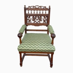 Antique Dutch Armchair in Wood