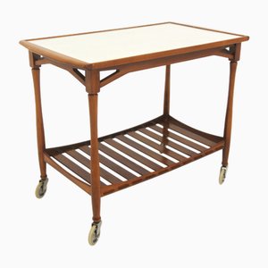 Modern Scandinavian Mahogany and Formica Server, Sweden, 1940s
