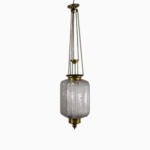 Antique French Glass Lantern from Cristalleries De Baccarat, 1890