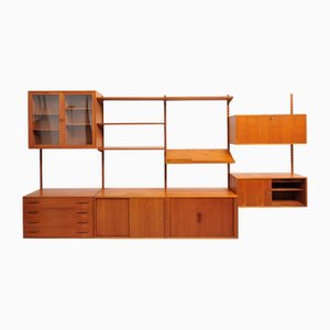 Estantería danesa de teca de Kai Kristiansen para Feldballes Møbelfabrik