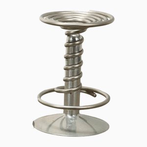 Sgabelli vintage Screw in alluminio e metallo attribuiti a Ron Arad per Driade, set di 3