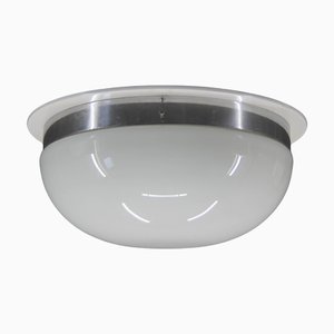 Vintage Bauhaus Chrome Flush Mount, 1940s
