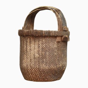 Panier des Récoltes Tissé Antique, Asie, 1890s
