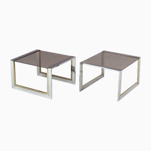 Vintage Side Tables from Belgo Chrome, 1970s, Set of 2