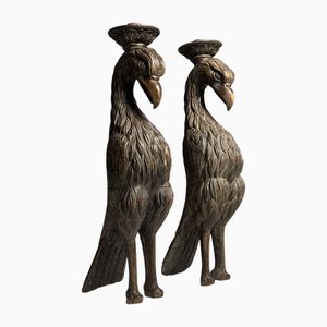 Hand-Carved Eagle Statues, 1800s, Set of 2