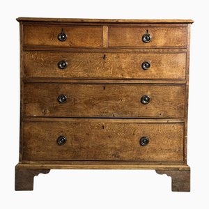 Commode à Tiroirs en Chêne, Angleterre, 19ème Siècle
