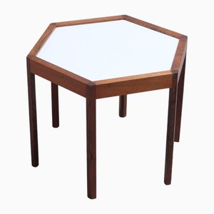 Rosewood Hexagon Side Table by Hans Cristian Andersen, 1960s
