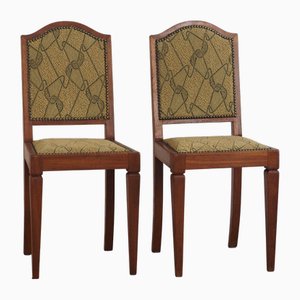 Set of Vintage Art Deco Wooden Chairs