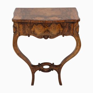Antique Louis Philippe Wall Console Table with Drawer, 1860