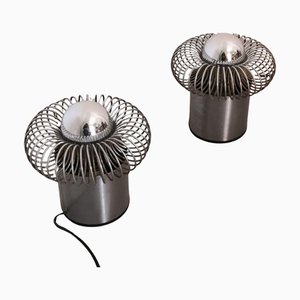 Lampes de Bureau Space Age par Philippe Rogier pour Oxar, France, 1970s, Set de 2