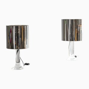 Large Italian Table Lamps by Harvey Guzzini for Guzzini, 1970s, Set of 2
