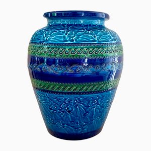Vaso in ceramica smaltata di Aldo Londi per Bitossi, anni '60