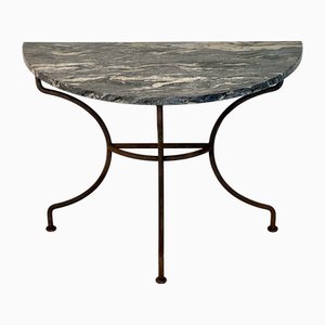 Wrought Iron and Granite Topped Console Table, 1920s