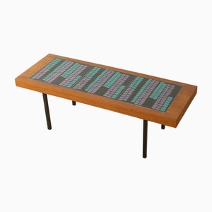 Tiled Flower Bench in Teak Veneer, 1960s