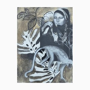 Zofia Misiak, Ein Spaziergang im Zoo, 2020, Buntstift und Gouache auf Papier