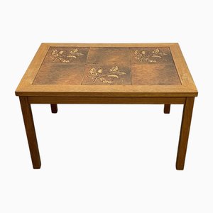 Mesa de centro danesa de teca y azulejos, años 70