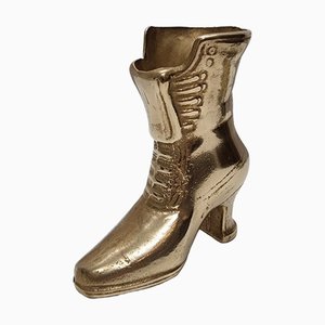 Stivaletto vintage vittoriano in ottone, anni '70