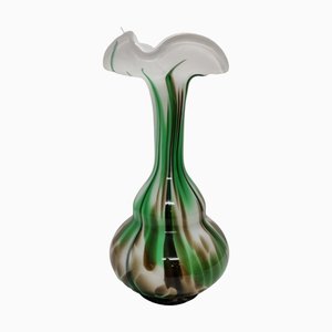 Vintage Italian Vase in Opaline Glass, 1970s