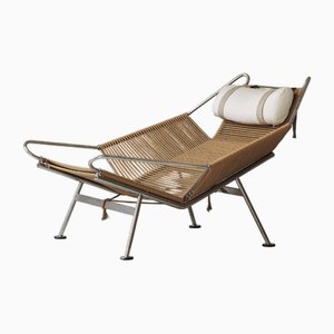 Gorgeous Flag Halyard Lounge Chair by Hans Wegner for PP Møbler