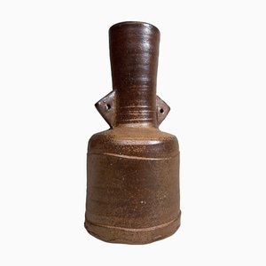 Vintage Japanese Bizen Yaki Ikebana Flower Vase, 1950s