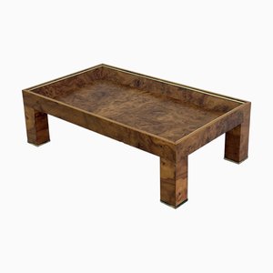Rectangular Coffee Table from Turri with Burl Wood