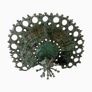 Cromo de Bronislaw, pavo real, década de 2000, Escultura de bronce patinado