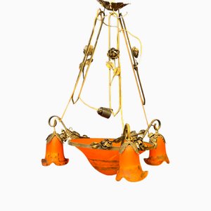 Art Deco French Ceiling Lamp by Muller Frères for Muller Frères, 1900