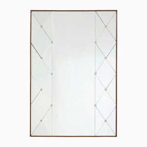 Mid-Century Scandinavian Segmented Harlequin Mirror, 1950s