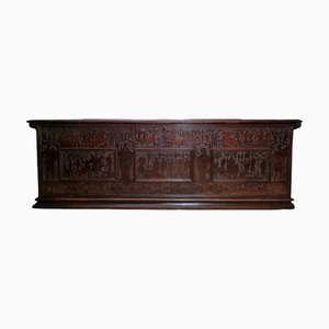 Antique Venetian Renaissance Cedar Wood Cassone, 1500s