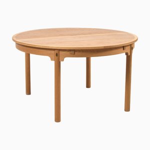 Oak and Brass Expandable Dining Table by Børge Mogensen for Karl Andersson & Söner, Denmark, 1960s