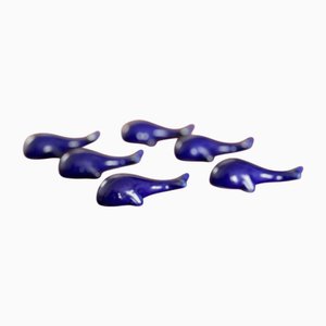 Vintage Ceramic Knife Holders, Set of 6