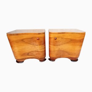 Bedside Tables by Jindrich Halabala for Up Závody, 1950s, Set of 2