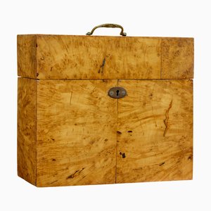 Antique Swedish Burr Birch Table Box, 1880