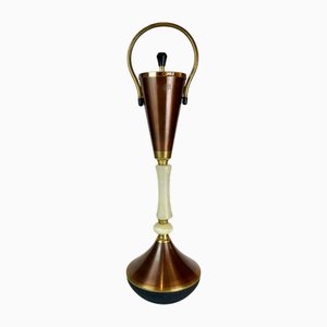 Italienischer Aschenbecher aus Kupfer & Messing auf Fuß, 1960er