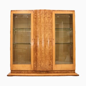 Art Deco Burr Walnut and Sycamore Bookcase by Harry and Lou Epstein, 1930s